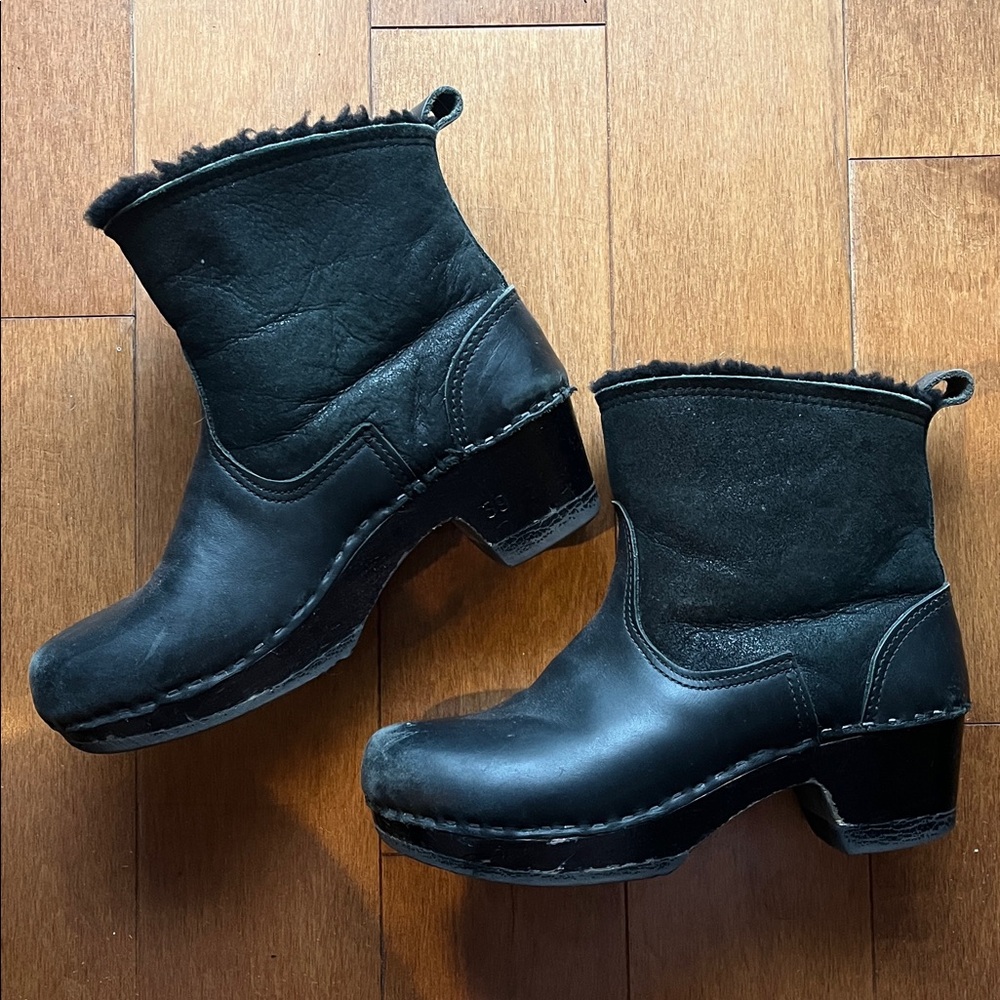 No. 6 Shearling Clog Boot - Size 39 Black